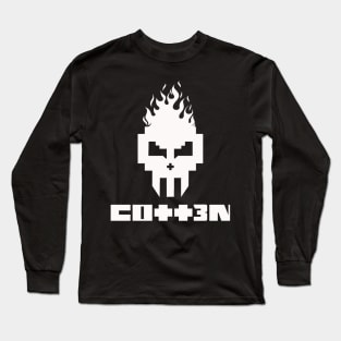 8 Bit Fire Spartan Long Sleeve T-Shirt